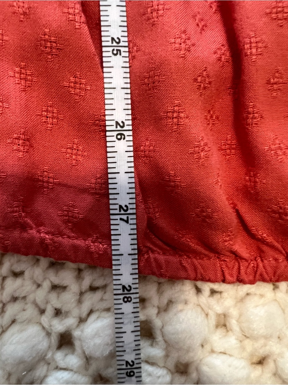 Democracy Coral Smocked Neck Peasant Blouse - Picture 9 of 13